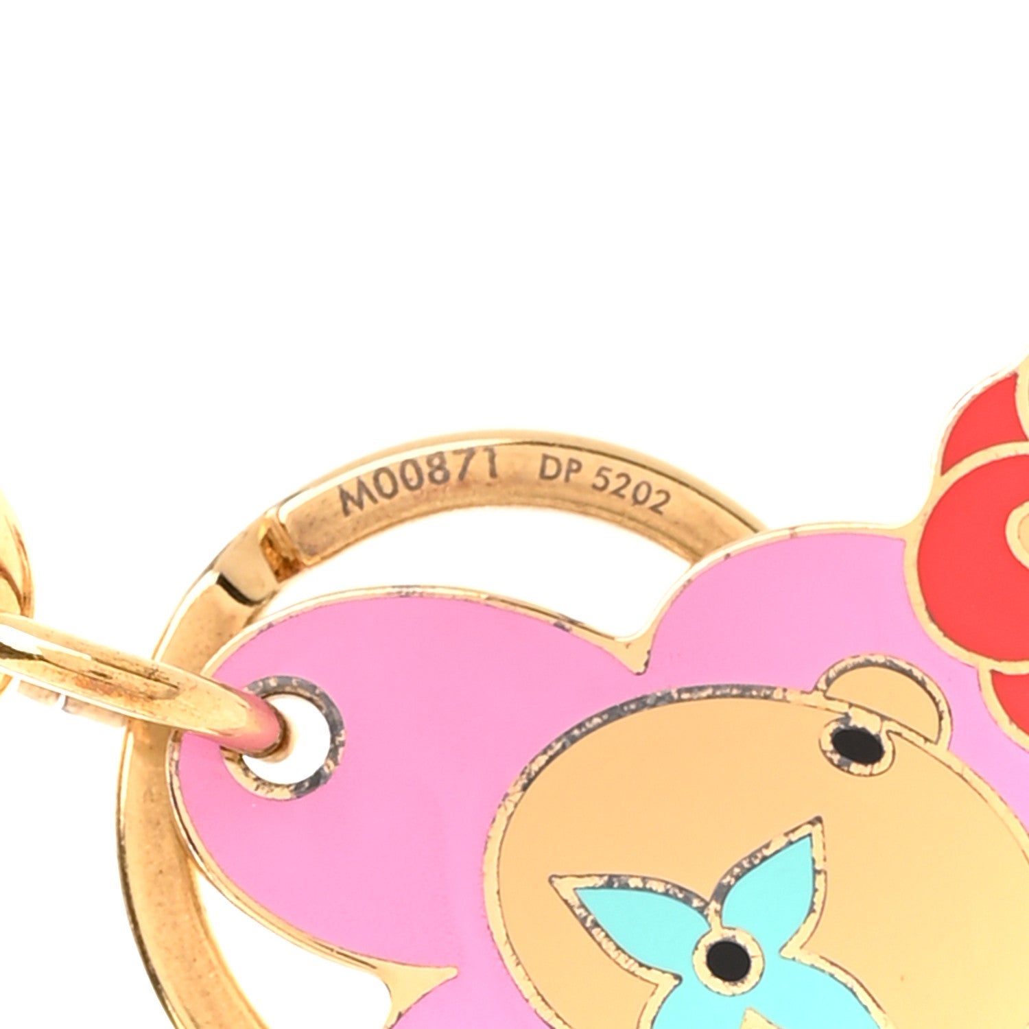 Louis Vuitton Enamel Vivienne Bag Charm Key Holder Multicolor
