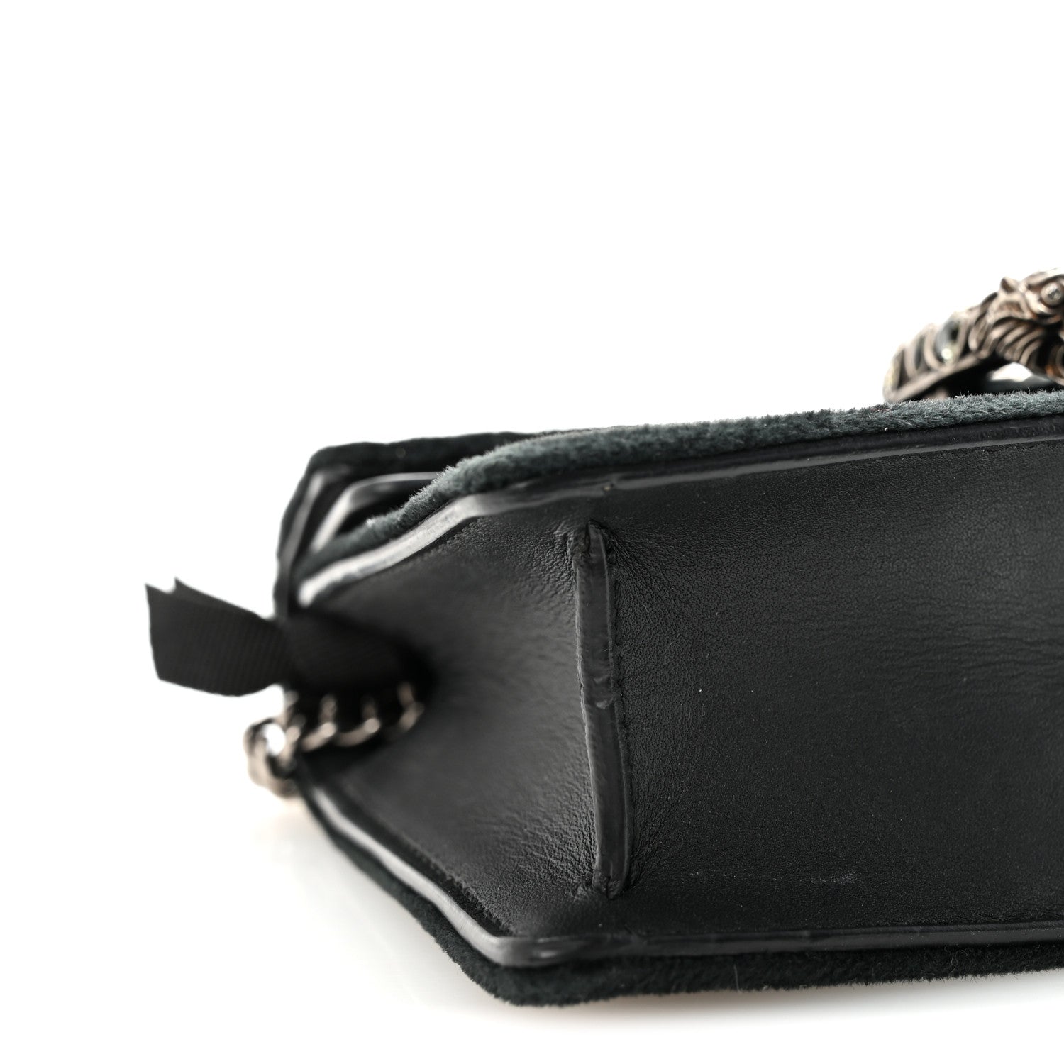 Gucci Velvet Super Mini Dionysus Shoulder Bag Black