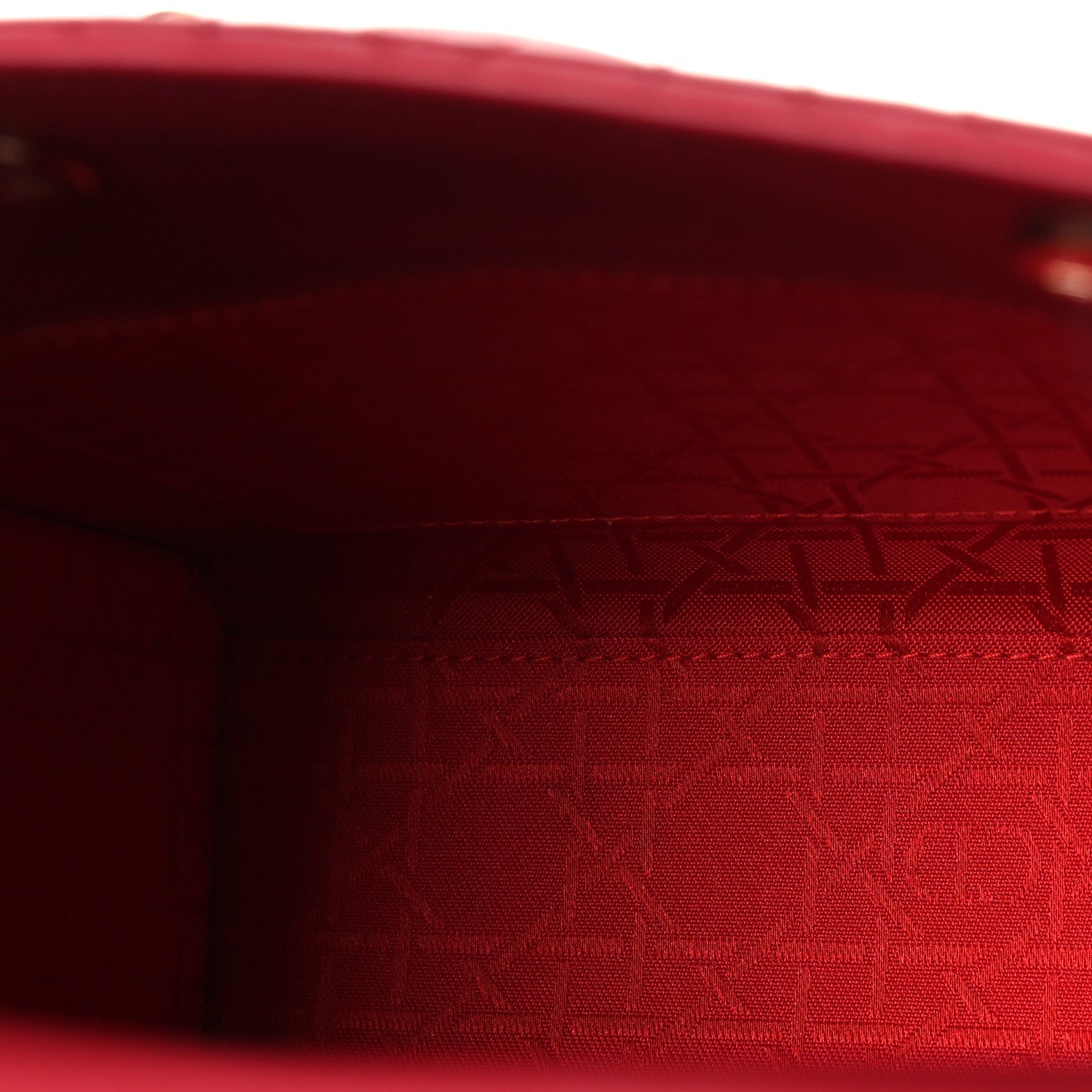 Christian Dior Lambskin Cannage Small My ABCDior Lady Dior Red