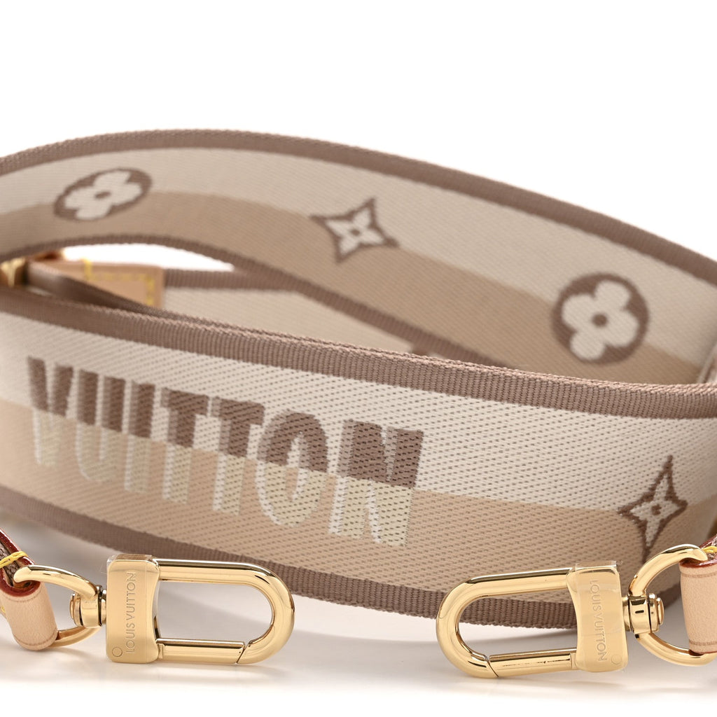 Louis Vuitton Jacquard Speedy Bandouliere 20 Shoulder Strap Beige