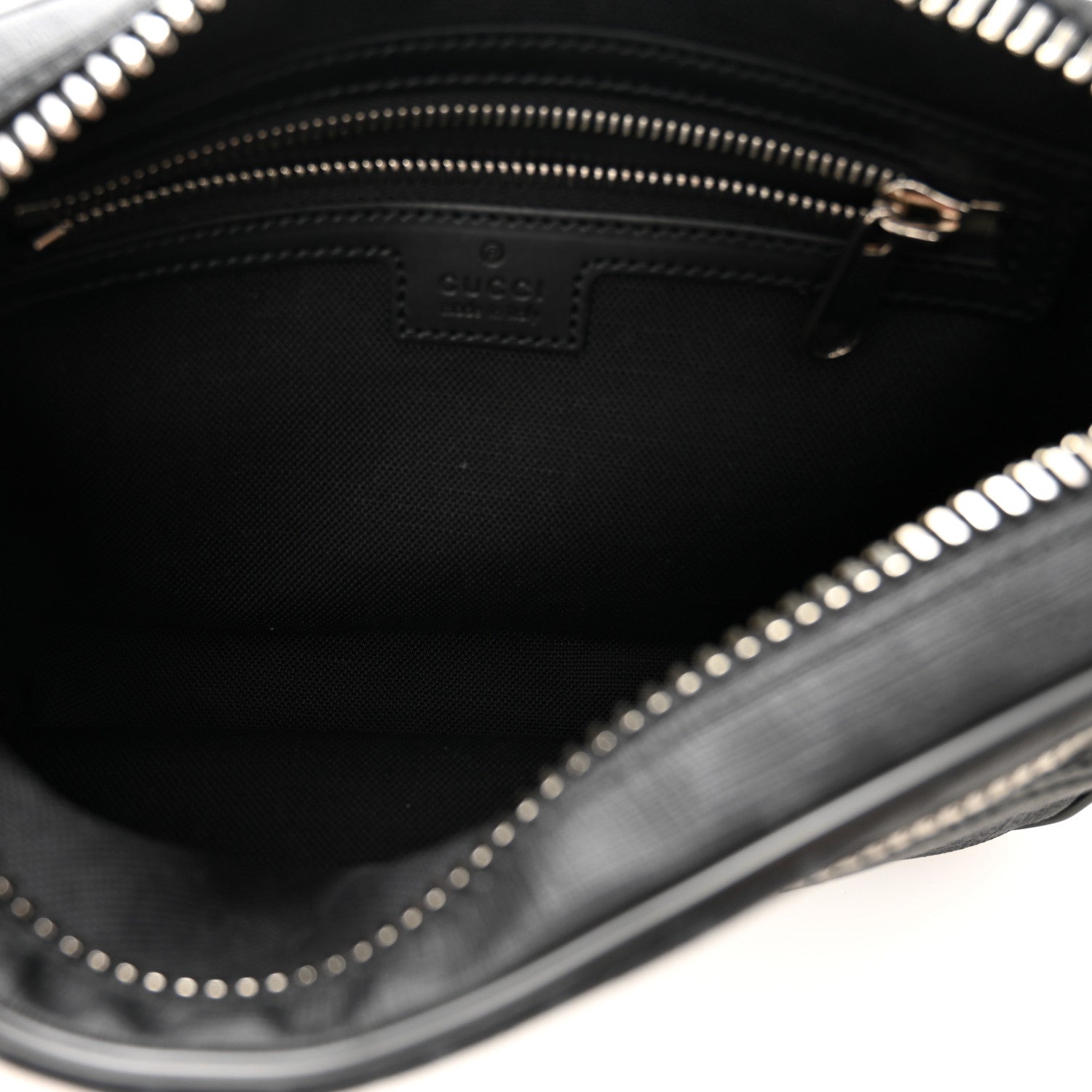 Gucci Soft GG Supreme Monogram Web Belt Bag Black Grey