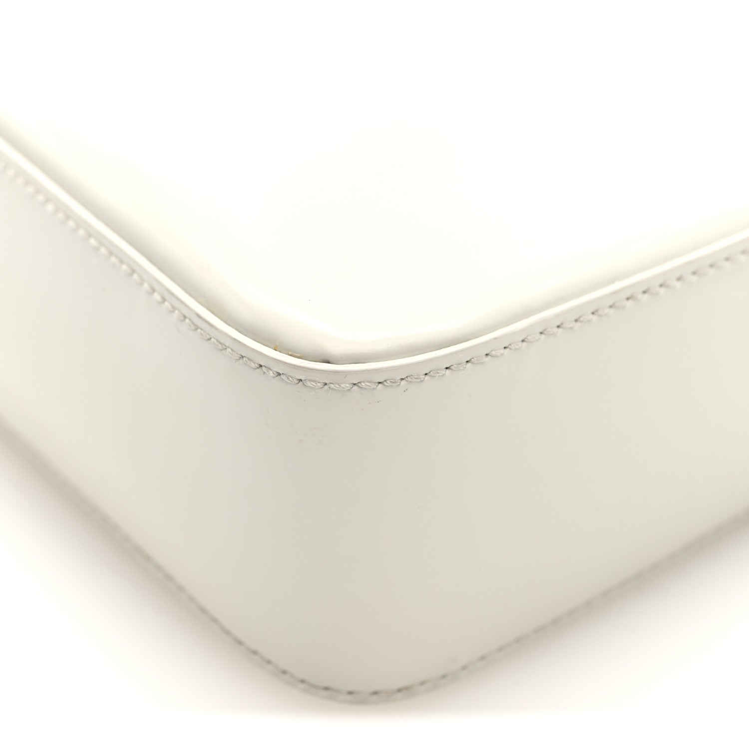 Prada Spazzolato Triangle Small Double Handle Crossbody Tote White