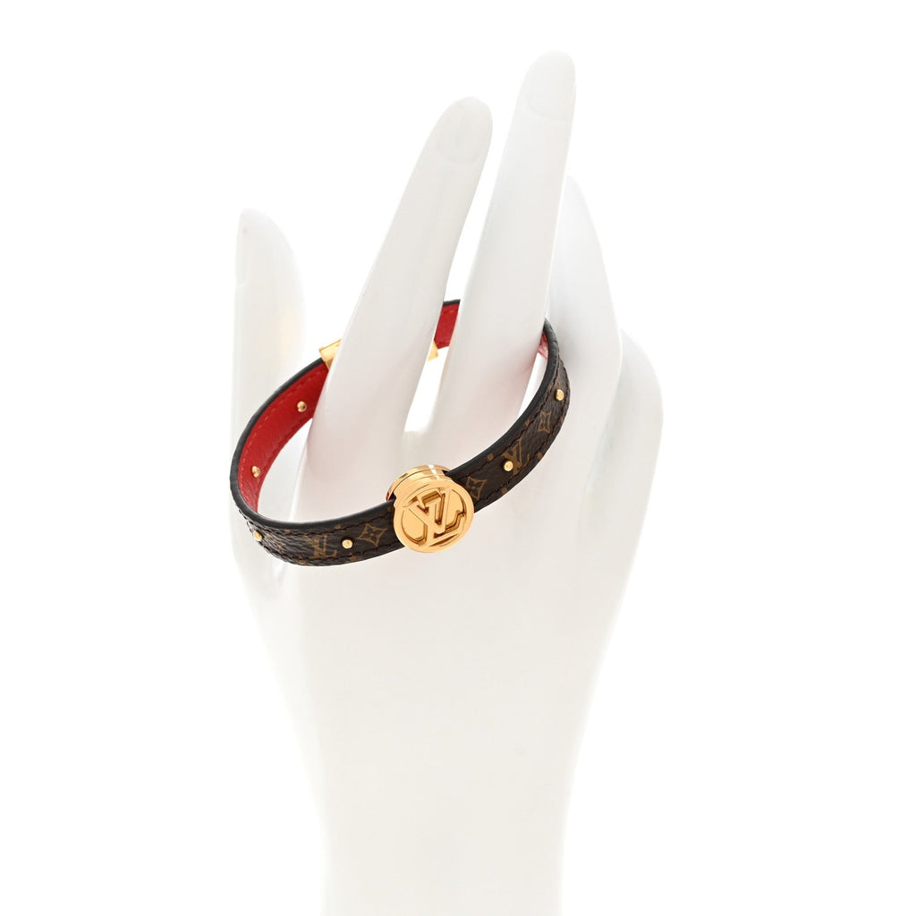 Louis Vuitton Monogram LV Circle Reversible Bracelet Red