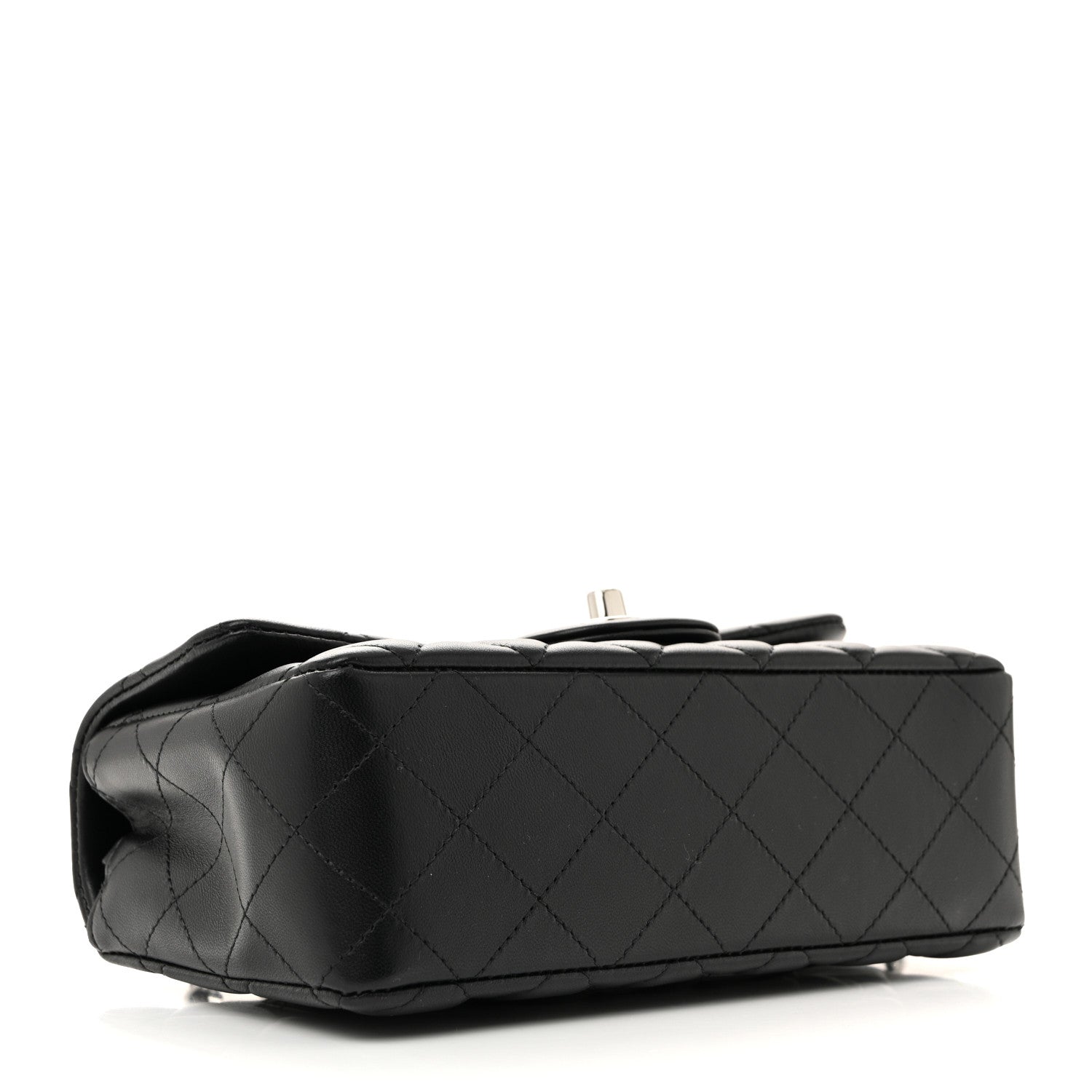 Chanel Lambskin Quilted Mini Rectangular Flap Black