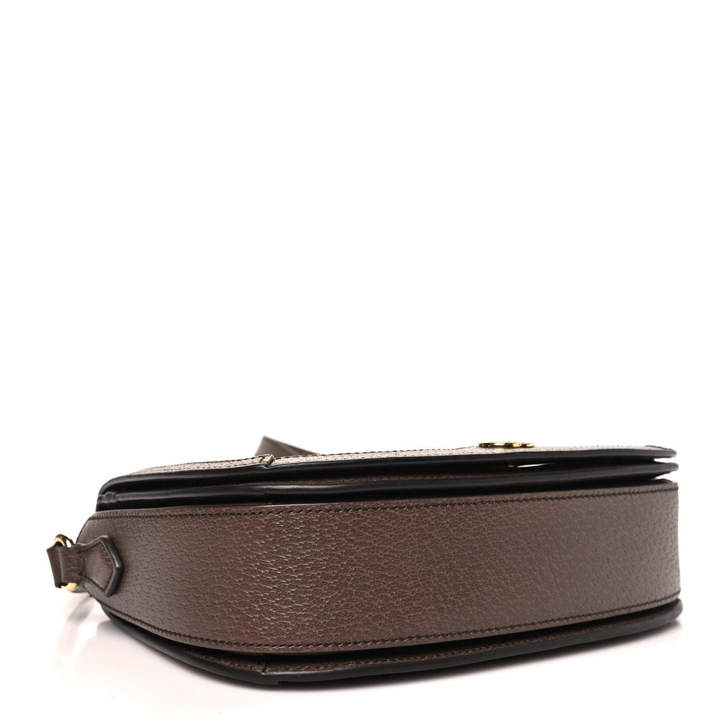 Gucci GG Supreme Monogram Web Small Ophidia Flap Messenger Bag Brown