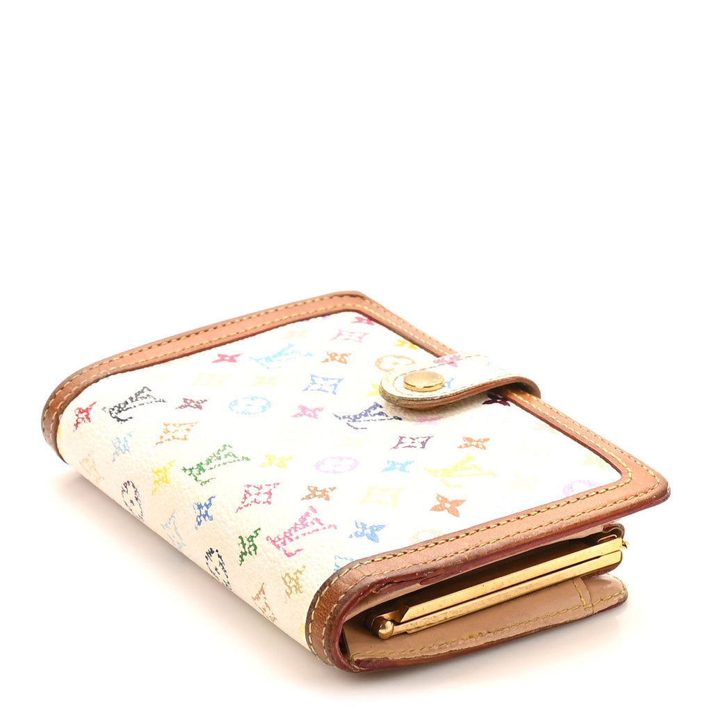 Louis Vuitton Monogram Multicolor French Purse Wallet White