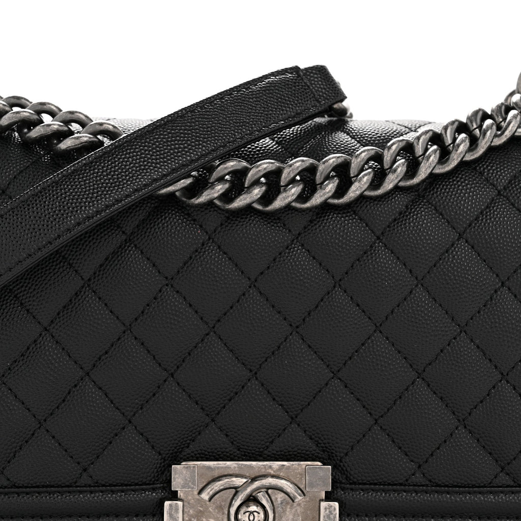 Chanel Caviar Quilted Medium Boy Flap Black