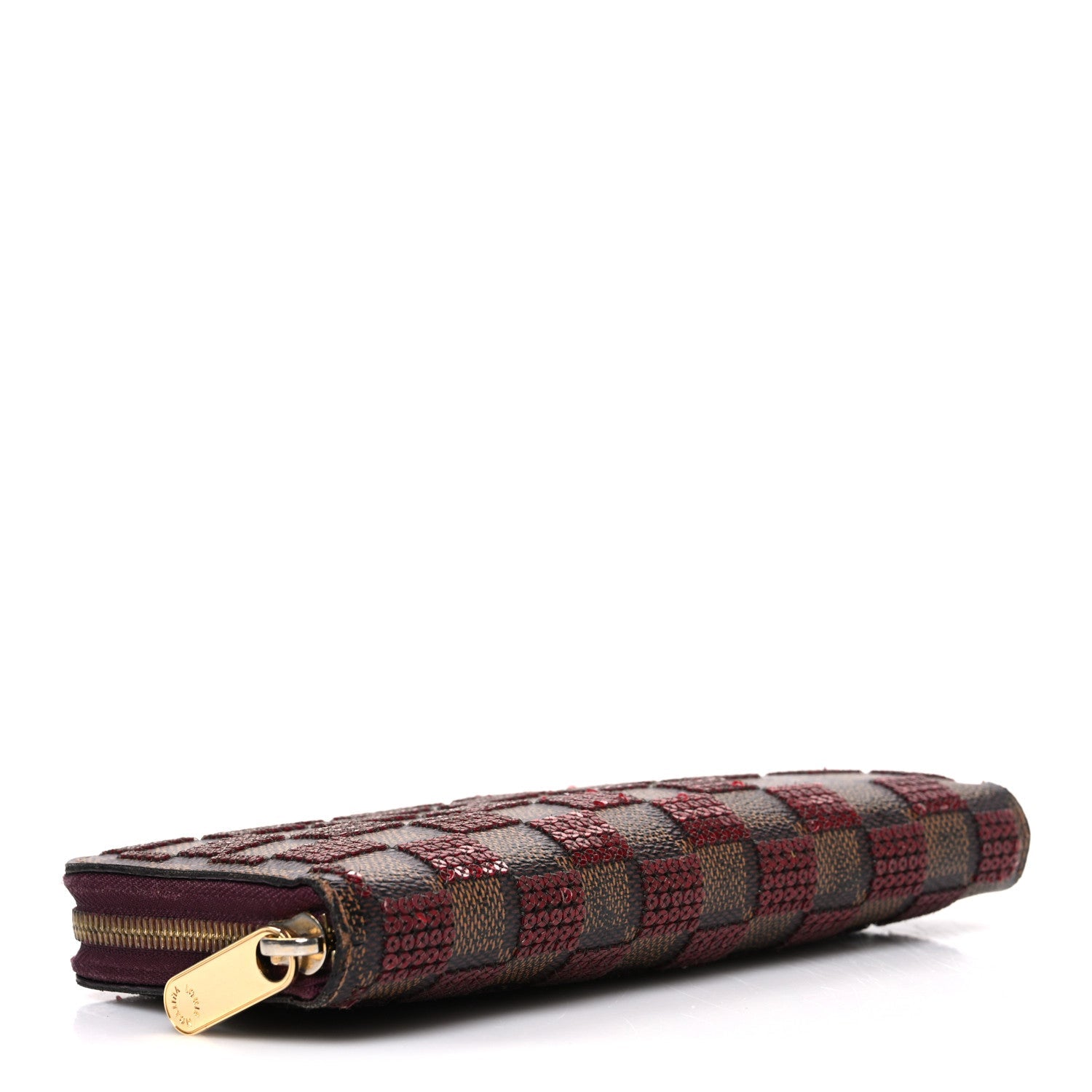Louis Vuitton Damier Paillettes Zippy Wallet Red