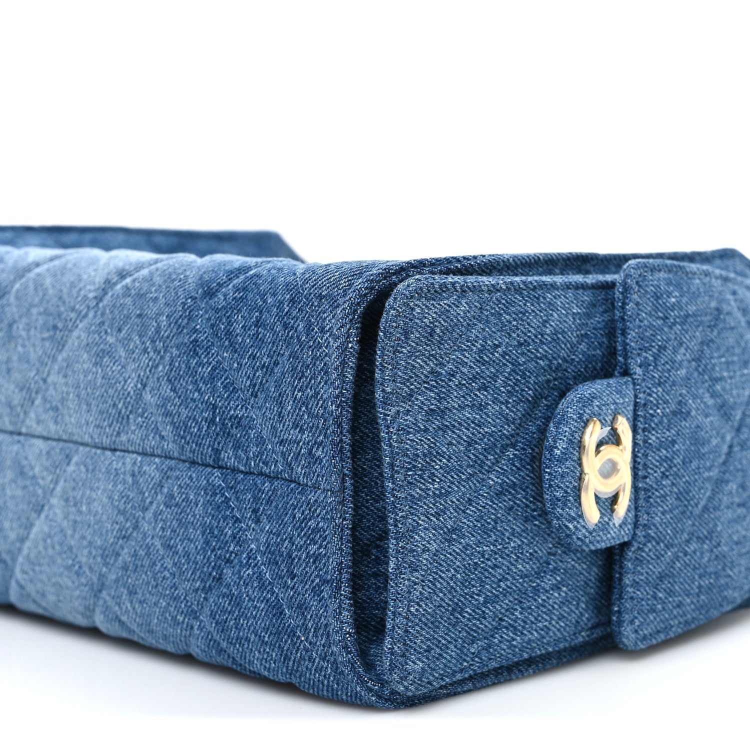 Chanel Washed Denim Quilted Mini Chanel 25 Handbag Blue