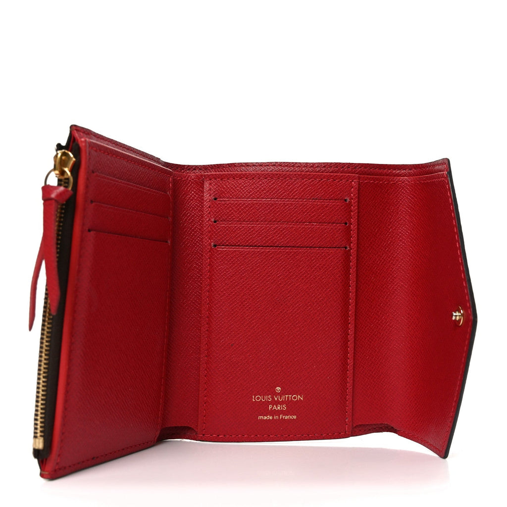 Louis Vuitton Damier Ebene Victorine Wallet Rouge