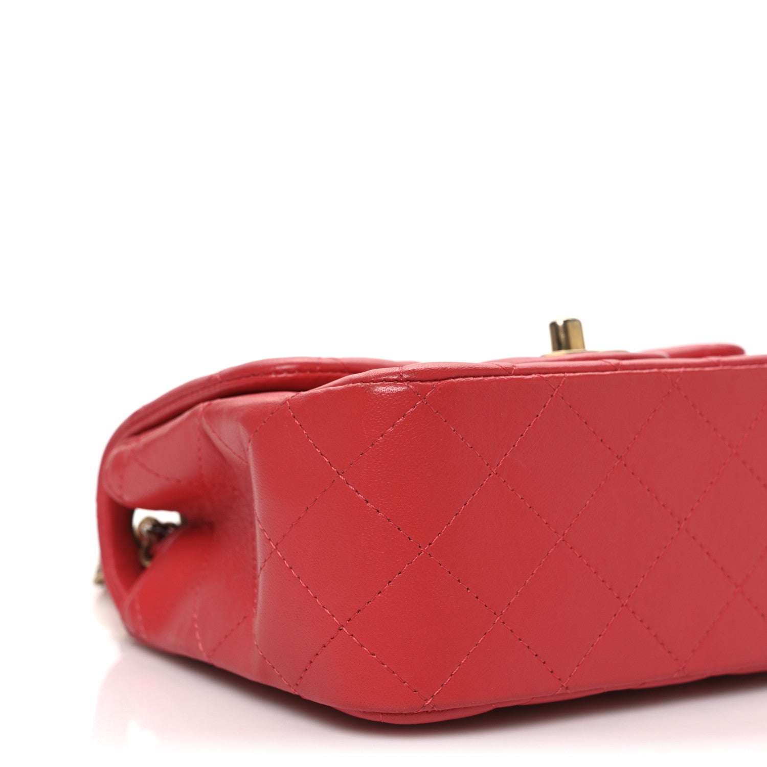 Chanel Lambskin Quilted Mini Square Flap Red
