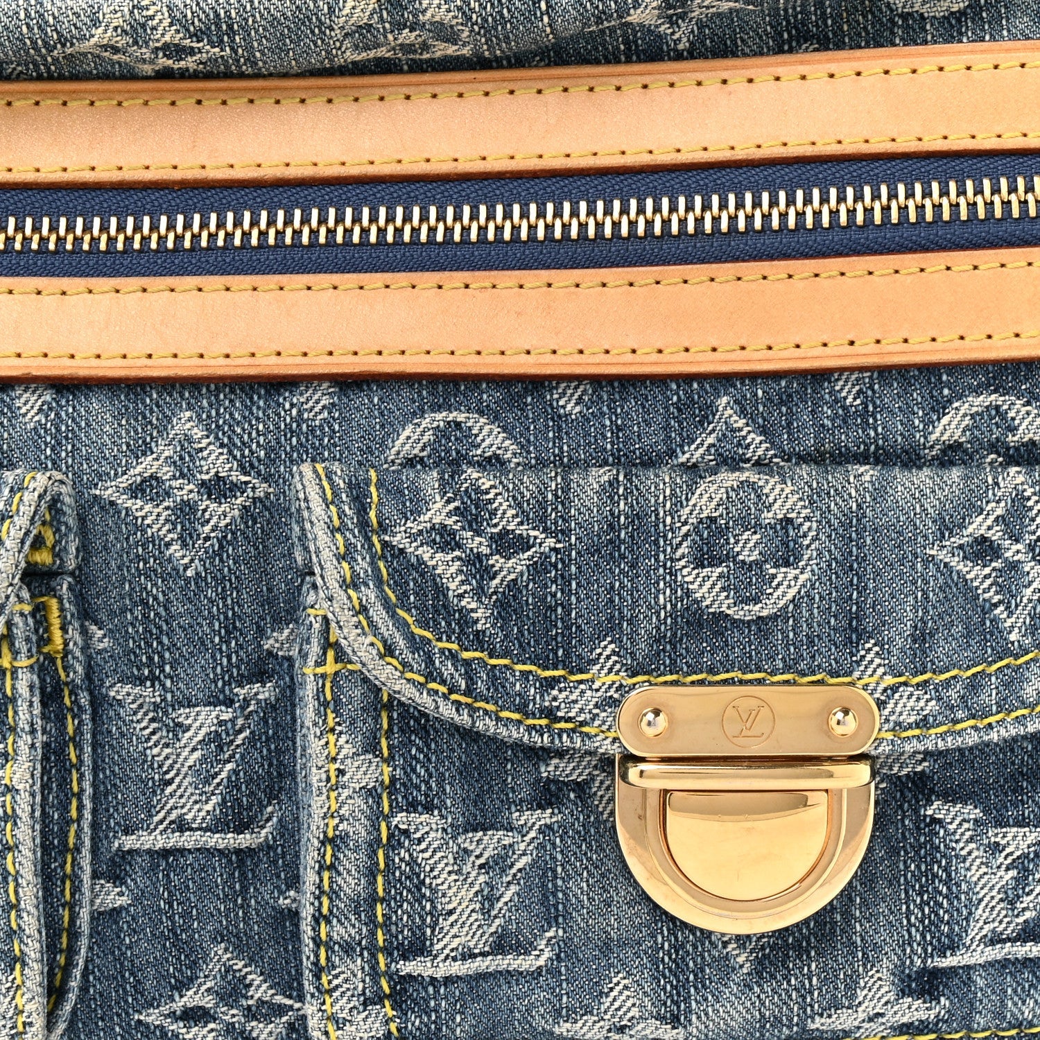 Louis Vuitton Monogram Denim Baggy PM Blue