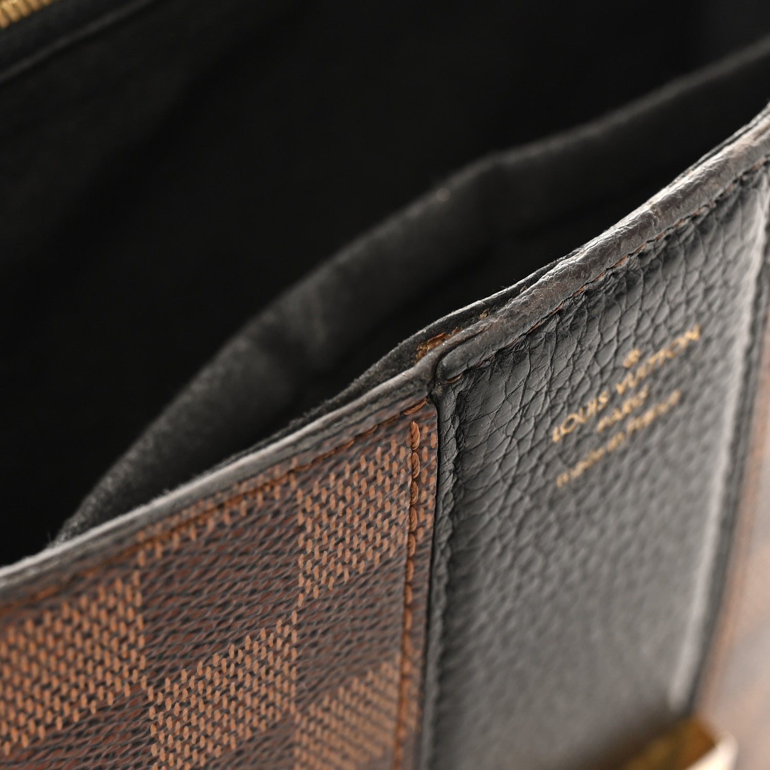 Louis Vuitton Damier Ebene Cuir Taurillon Wight Black