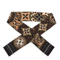 Louis Vuitton Silk Monogram LV World Bandeau Brown