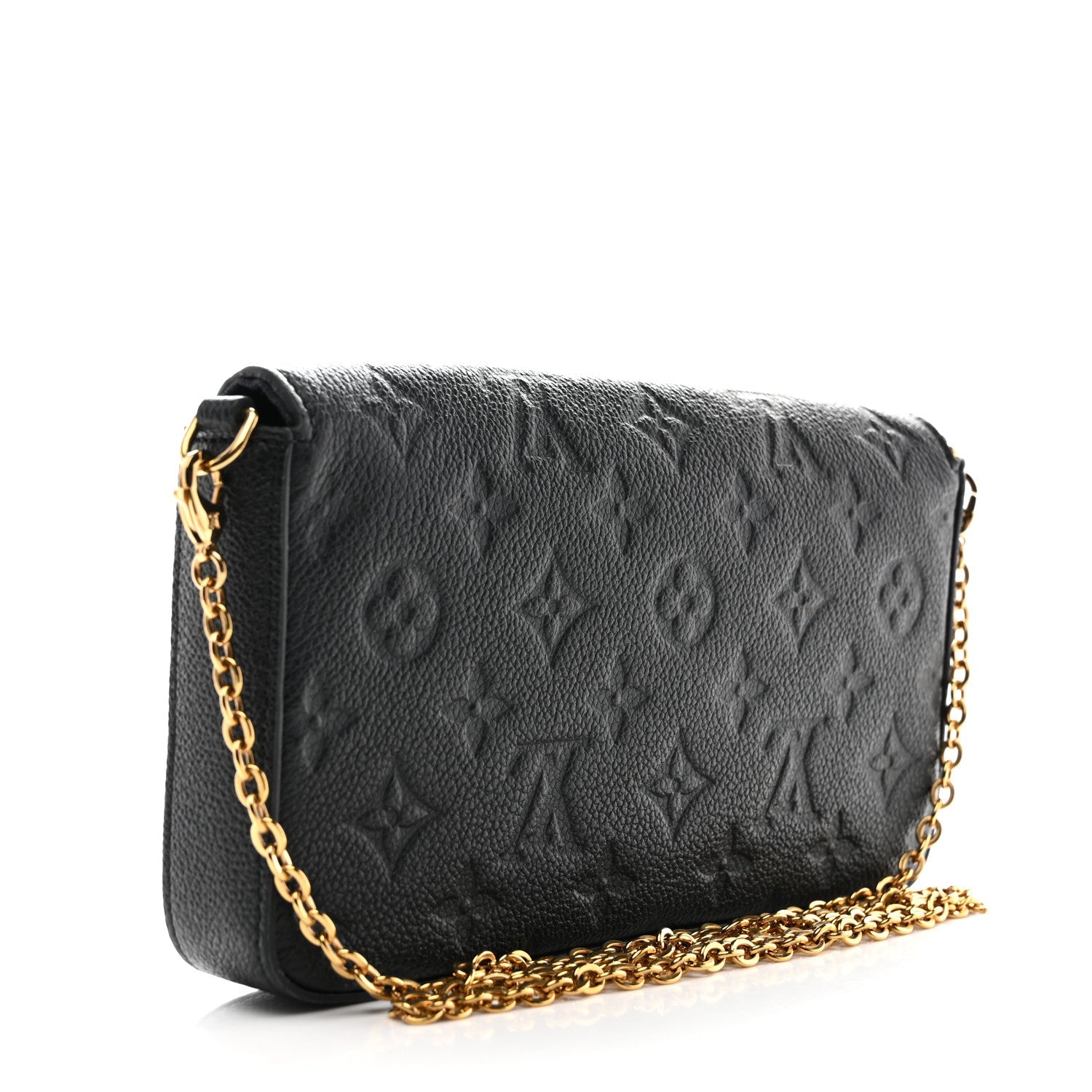 Louis Vuitton Empreinte Pochette Felicie Chain Wallet Black