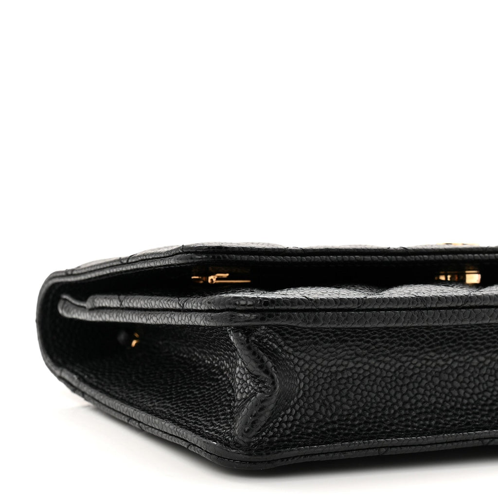 Chanel Caviar Quilted Wallet on Chain WOC Black