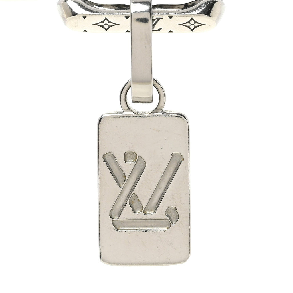 Louis Vuitton Metal Resin Monogram Chain Bracelet  Silver