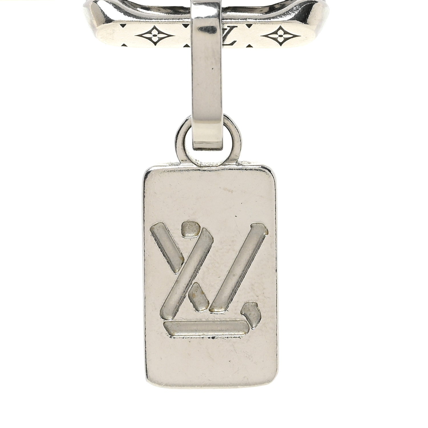 Louis Vuitton Metal Resin Monogram Chain Bracelet  Silver