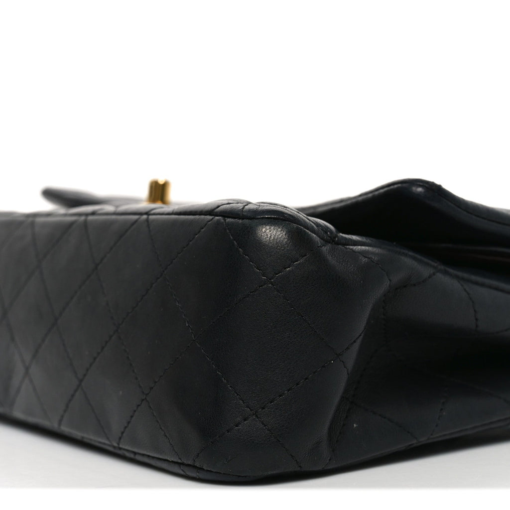 Chanel Lambskin Quilted Medium Double Flap Black
