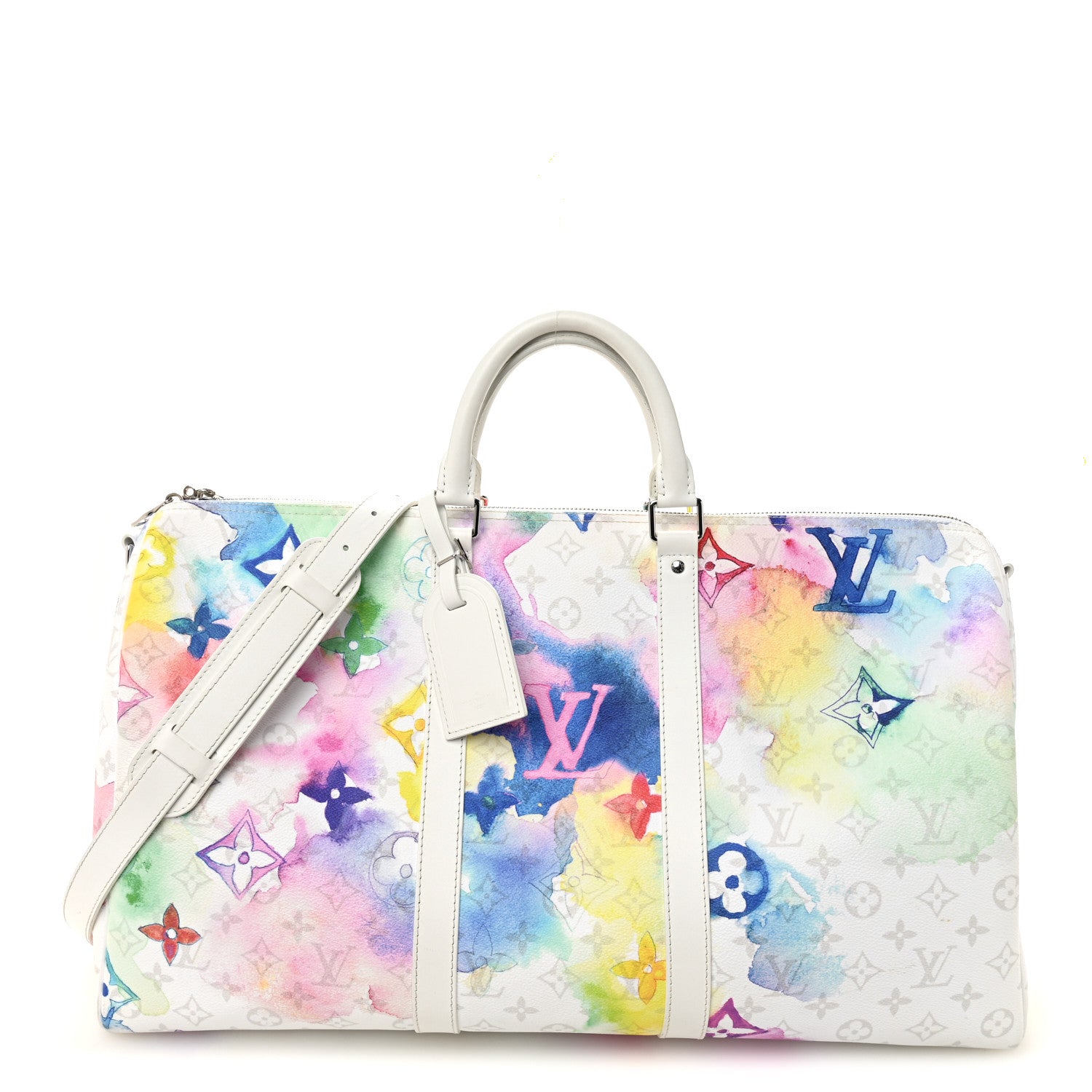 Louis Vuitton Monogram Watercolor Keepall Bandouliere 50 Multicolor