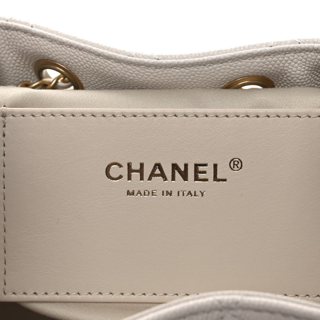 Chanel Caviar Quilted Small Chanel 25 Handbag White