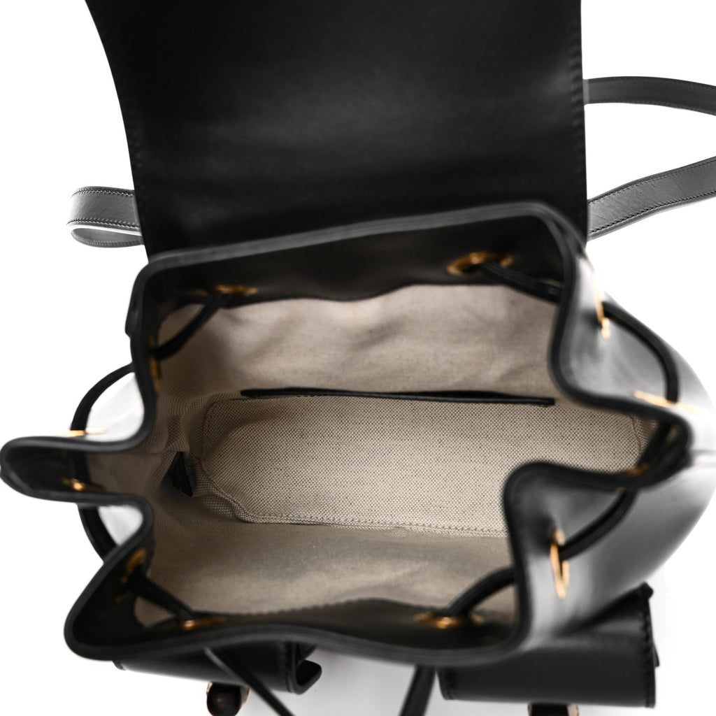 Gucci Calfskin Bamboo Backpack Black