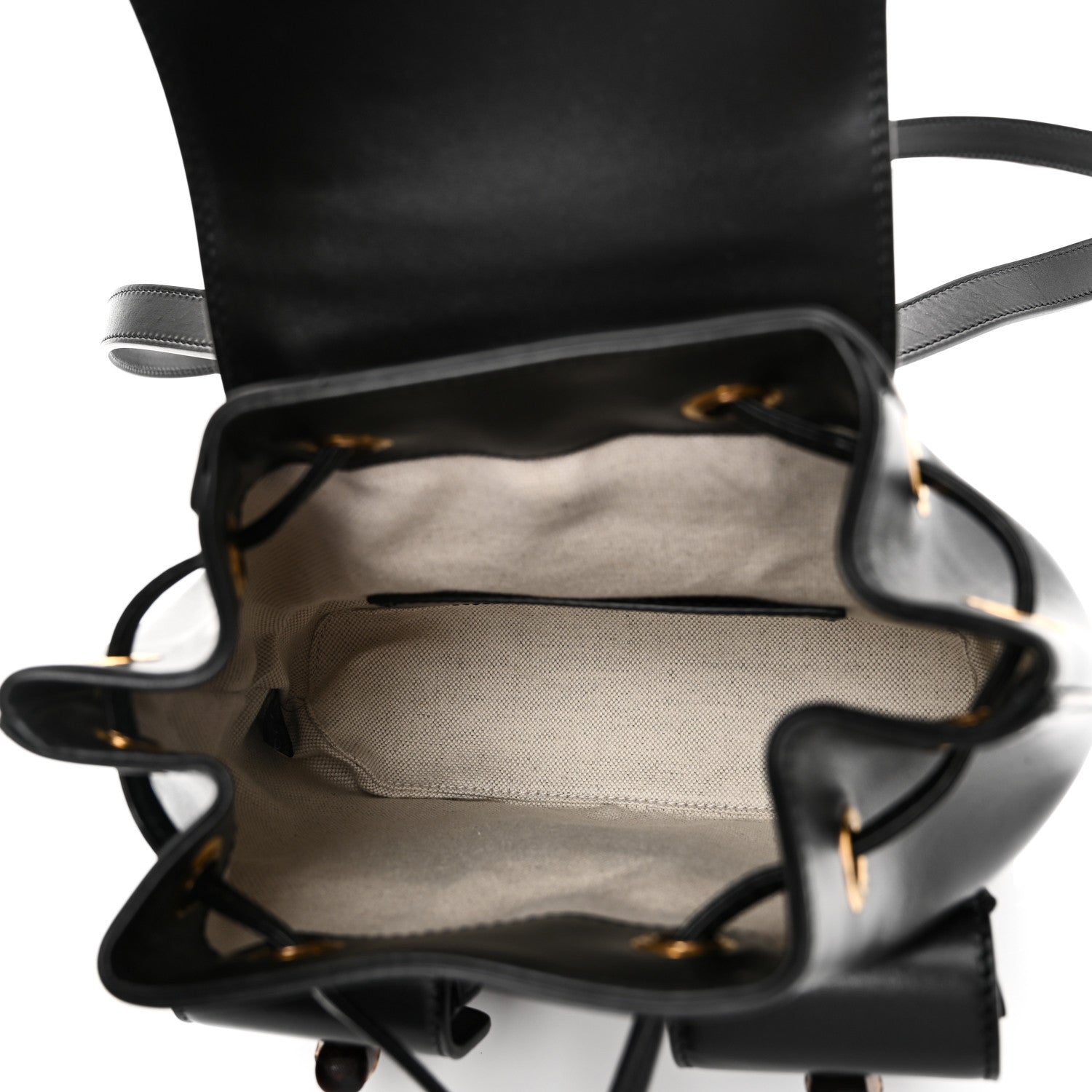 Gucci Calfskin Bamboo Backpack Black