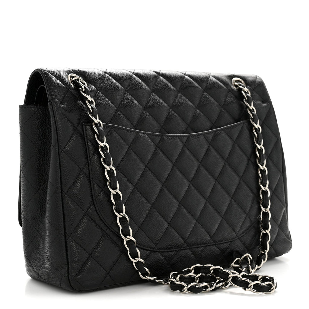 Chanel Caviar Quilted Maxi Double Flap Black