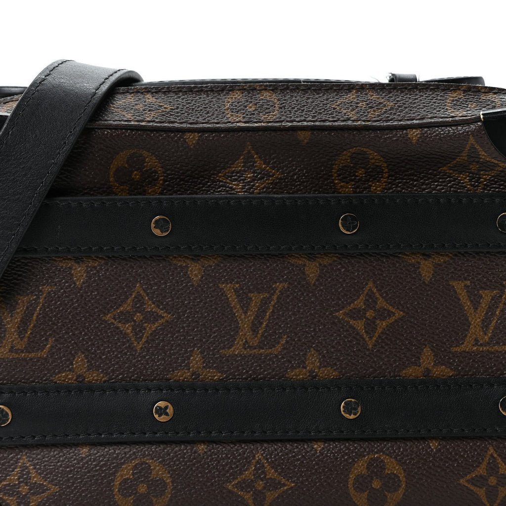 Louis Vuitton Monogram Macassar Handle Soft Trunk Black