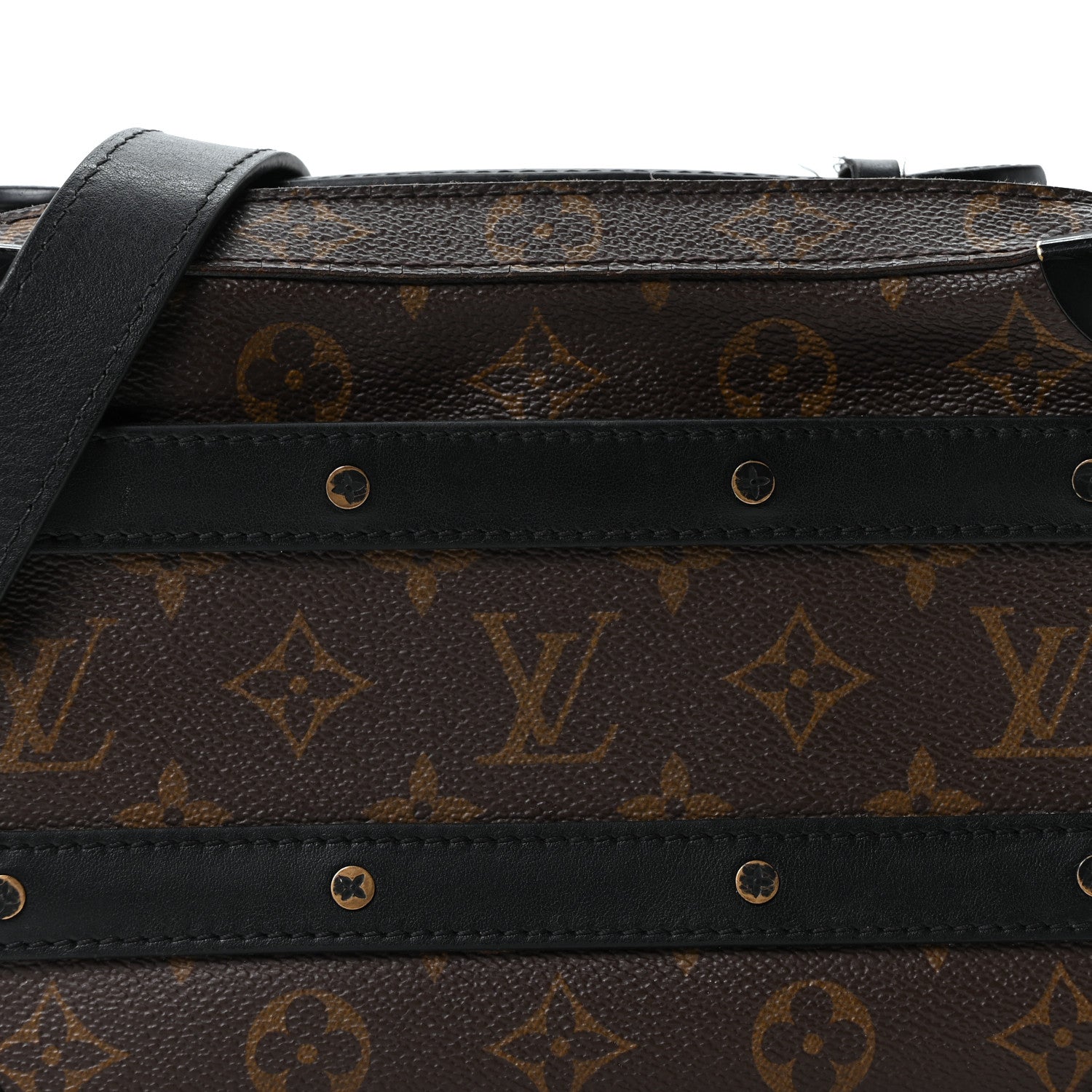 Louis Vuitton Monogram Macassar Handle Soft Trunk Black