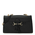 Gucci Microguccissima Medium Emily Chain Shoulder Bag Black