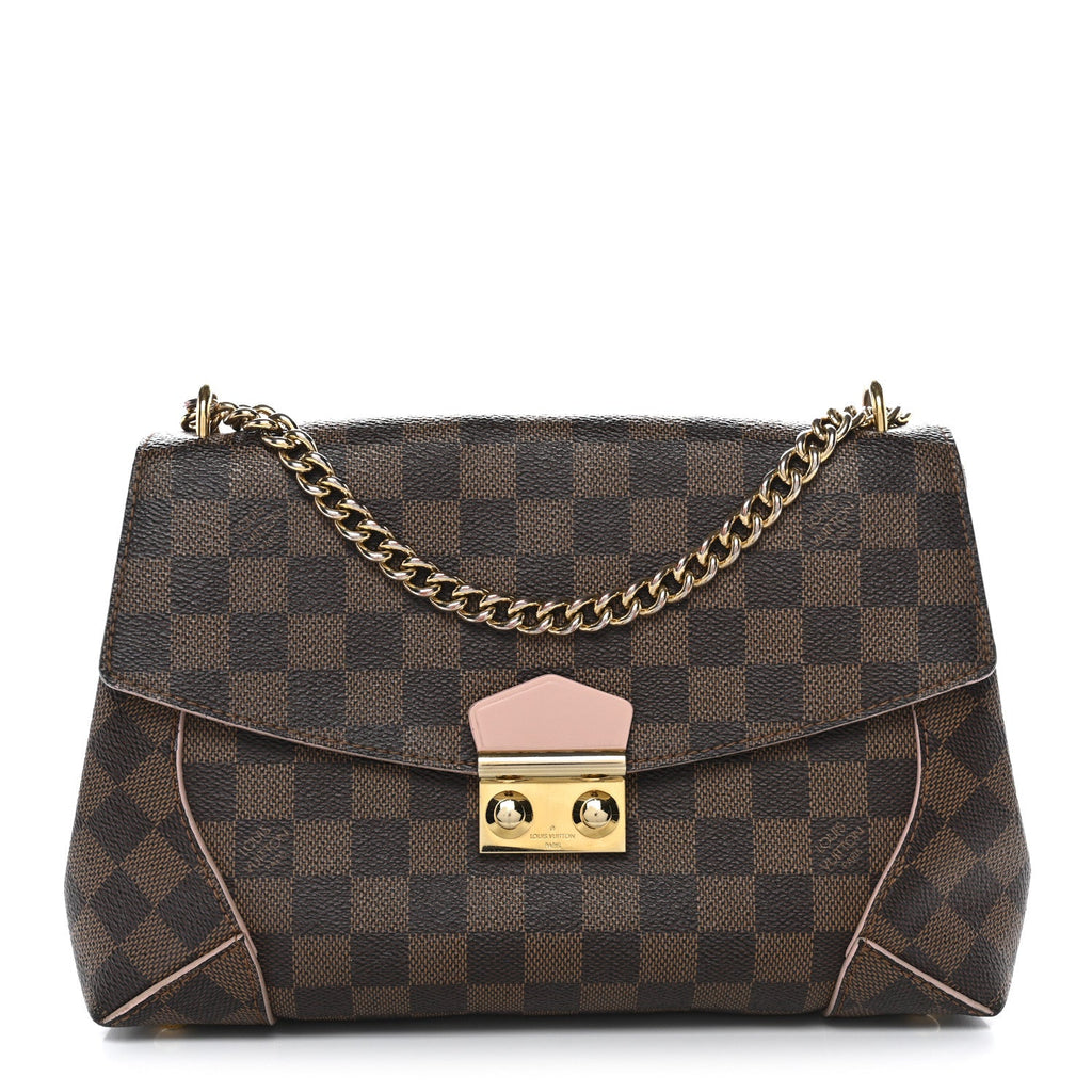 Louis Vuitton Damier Ebene Caissa Clutch Rose Ballerine