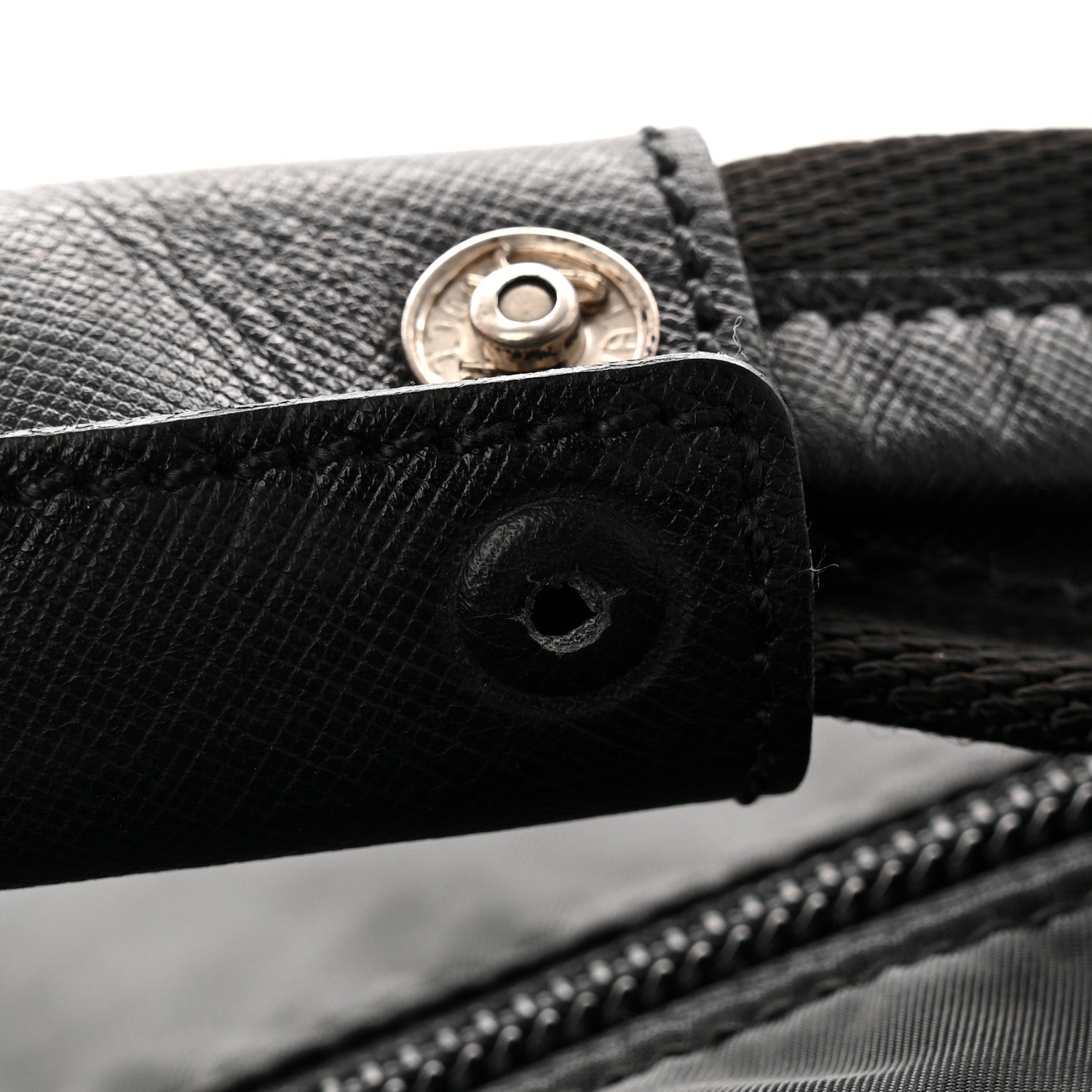 Prada Tessuto Nylon Saffiano Carry On Travel Bag Black