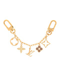 Louis Vuitton Brass Enamel Fleur De Monogram Bag Charm Chain Gold