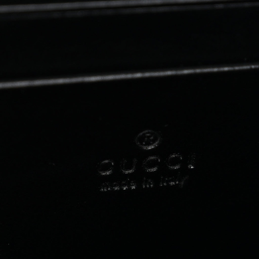 Gucci Calfskin Matelasse GG Marmont Chain Wallet Black