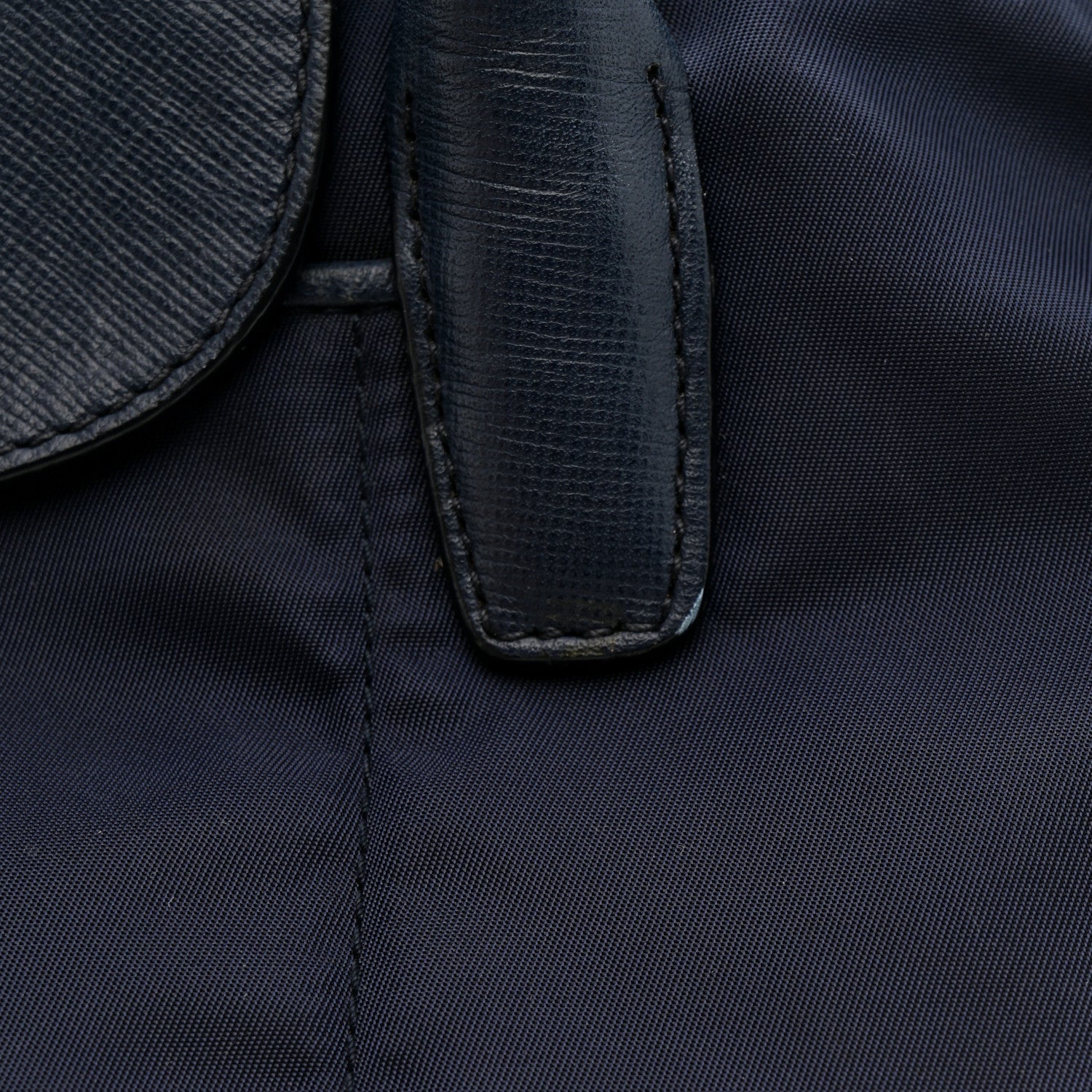 Prada Tessuto Nylon Saffiano Shopping Tote Navy