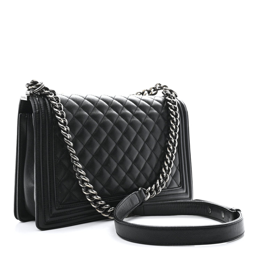 Chanel Caviar Quilted New Medium Boy Flap Black