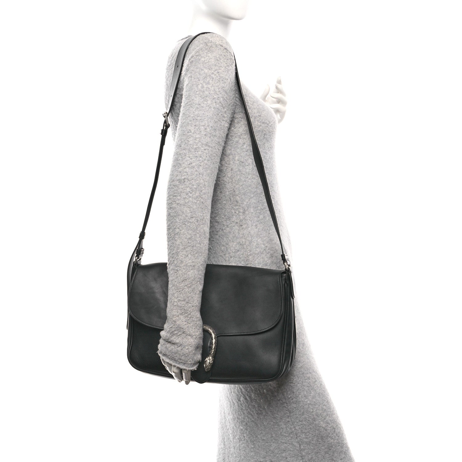 Gucci Calfskin Dionysus Messenger Bag Black
