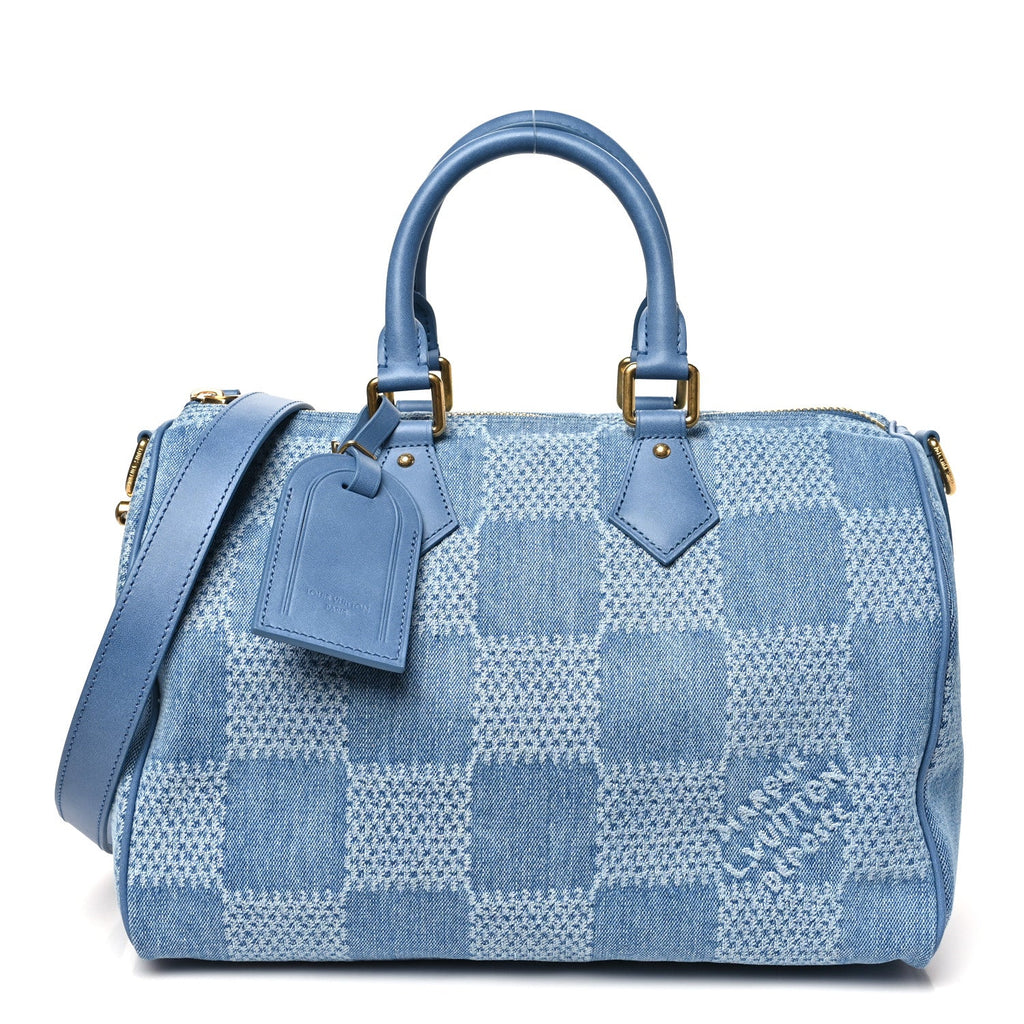 Louis Vuitton Damier Denim 3D Speedy Bandouliere 30 Denim Blue