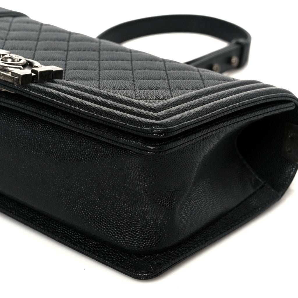 Chanel Caviar Quilted Medium Boy Flap Black