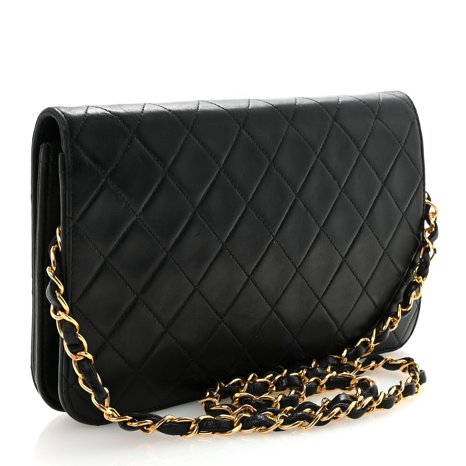 Chanel Lambskin Quilted Small Single Flap Bag Black
