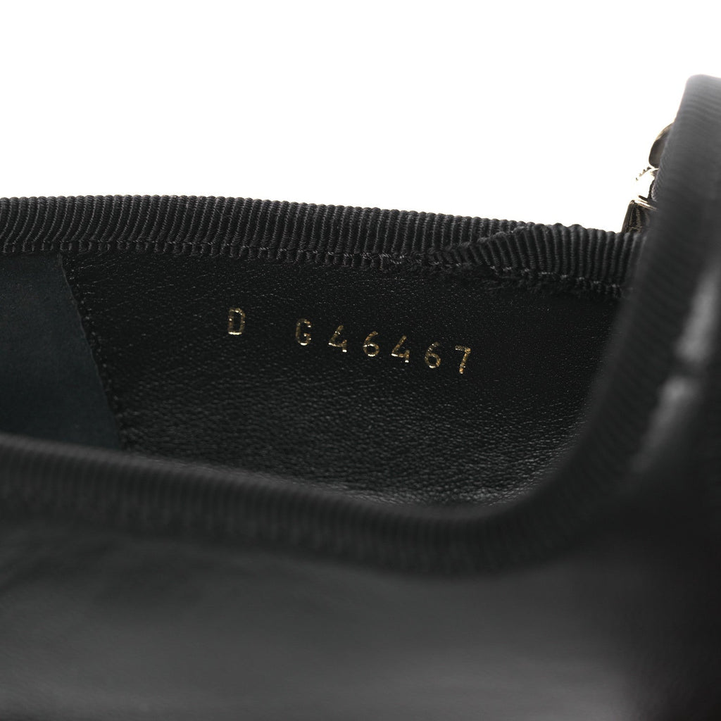 Lambskin Mary Jane Flats 37 Black