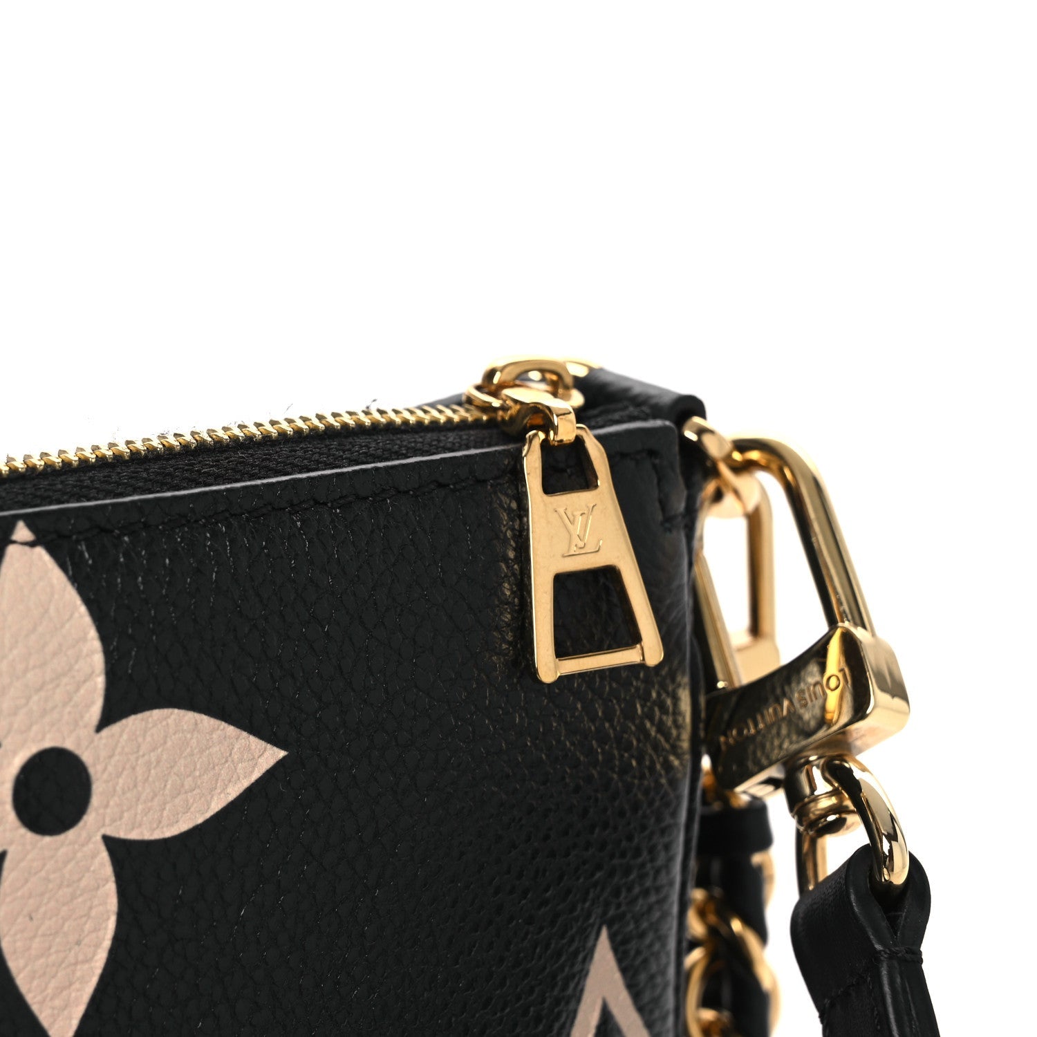 Louis Vuitton Empreinte Monogram Giant Multi Pochette Accessories Black Beige