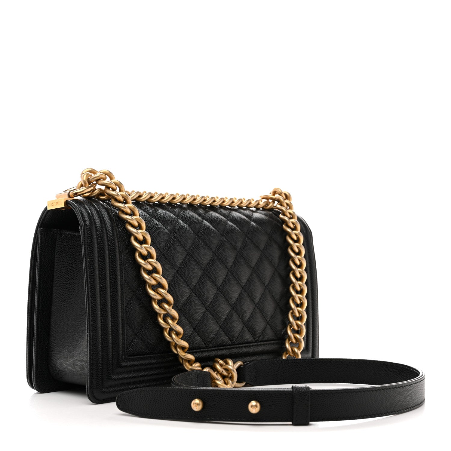 Chanel Caviar Quilted Medium Boy Flap Black
