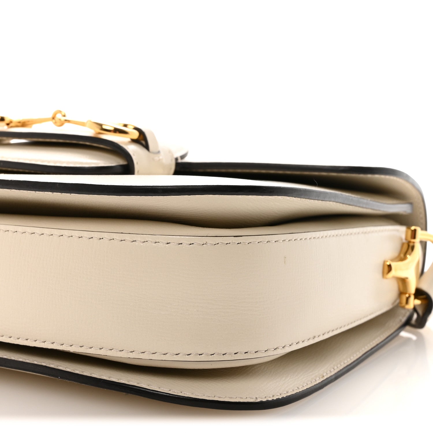 Gucci Azalea Calfskin Horsebit 1955 Shoulder Bag Mystic White