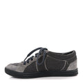 Chanel Toile Suede Calfskin CC Low Top Sneakers 36 Dark Grey