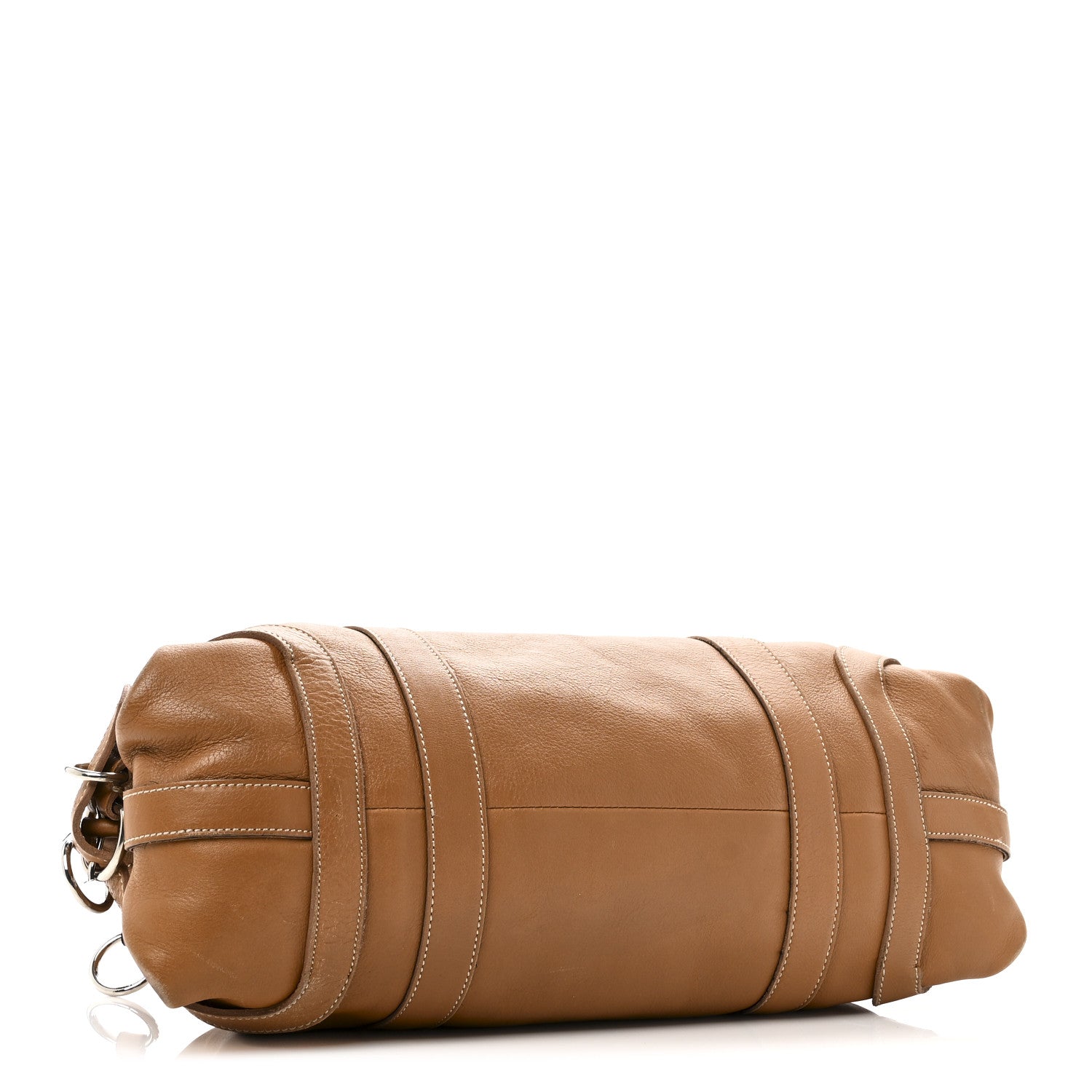 Prada Soft Calf Top Handle Satchel Brown