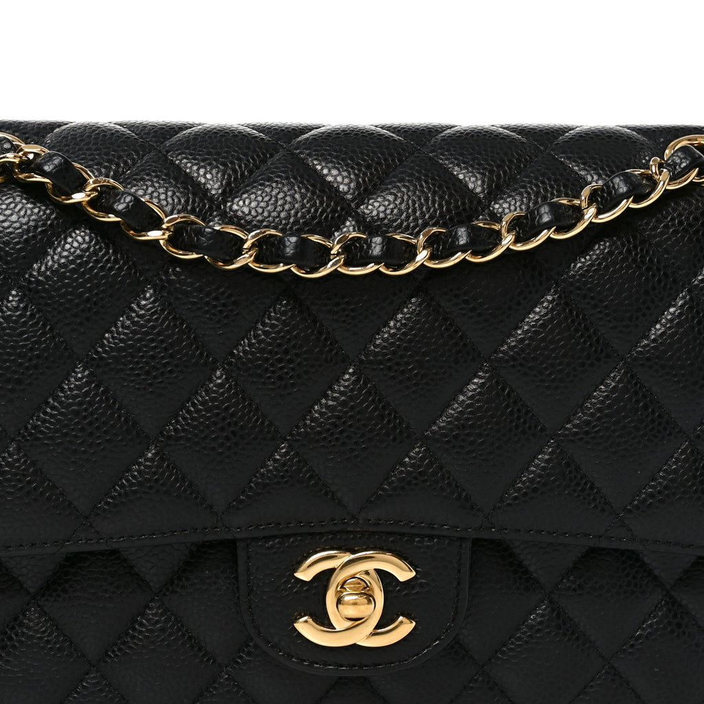 Chanel Caviar Quilted Medium Double Flap Black