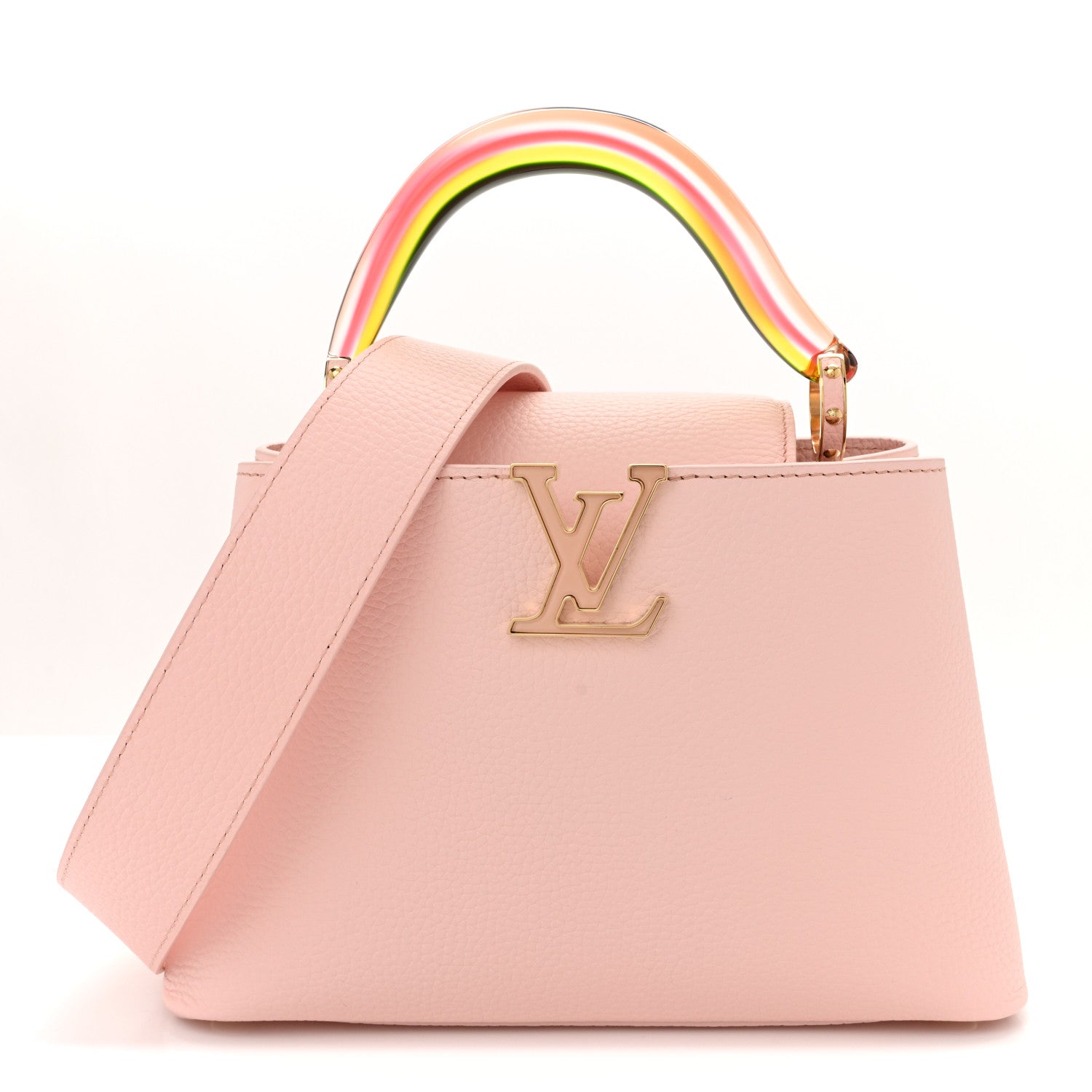 Louis Vuitton Taurillon Resin Murano Capucines BB Rose Jasmin