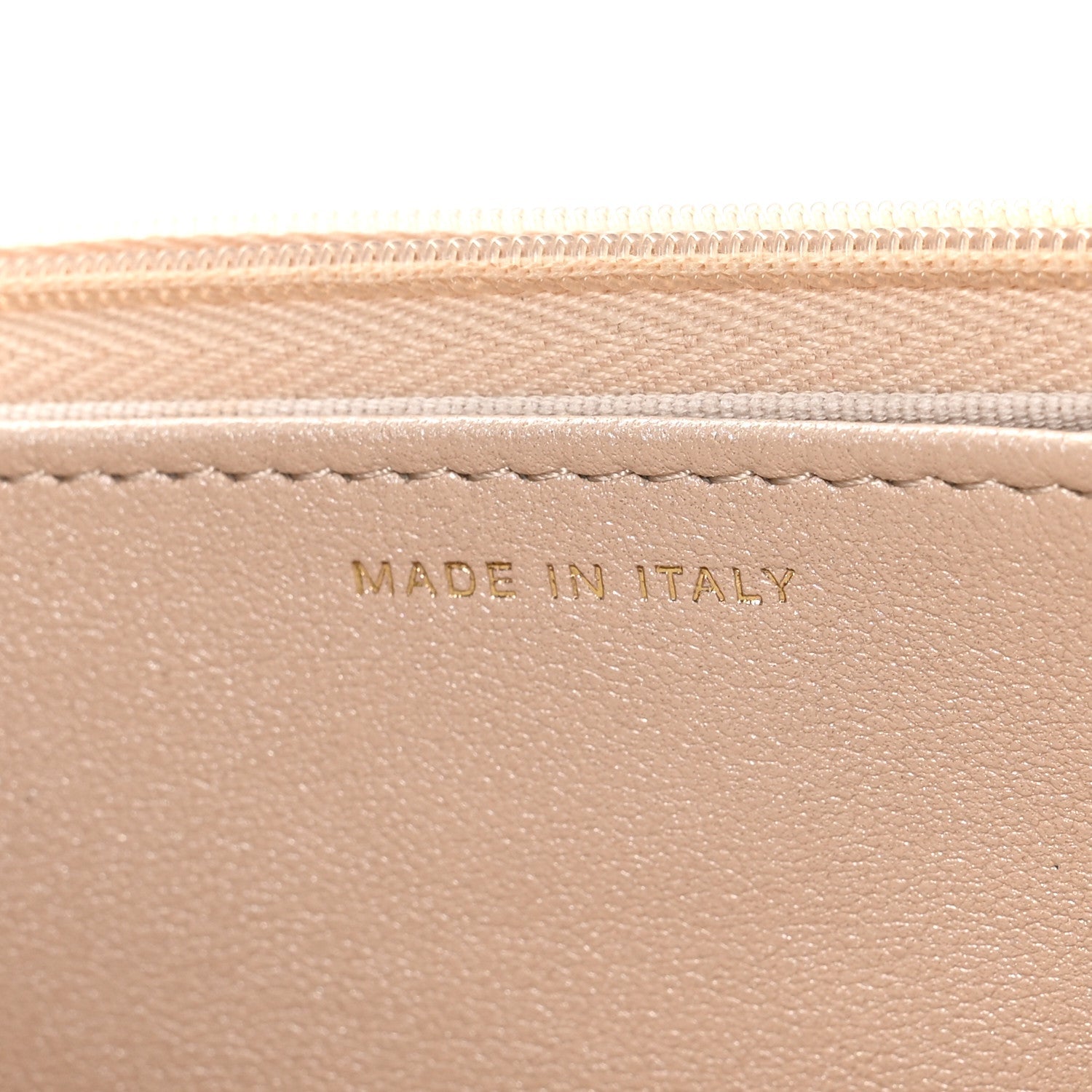 Chanel Pearly Lambskin Quilted Charms Wallet On Chain WOC Beige
